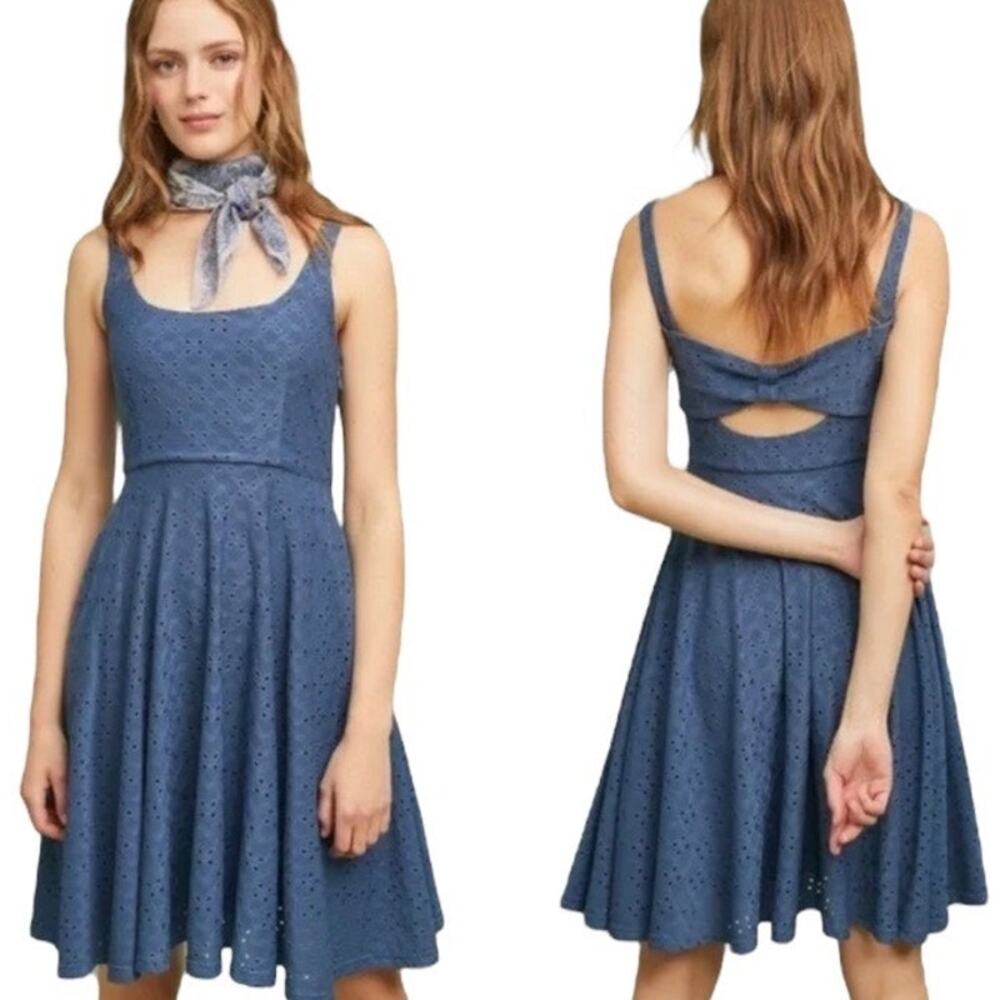 Hutch Anthropologie Coquette Cottage Sleeveless Fit and Flare Olivia Dress Sz XS